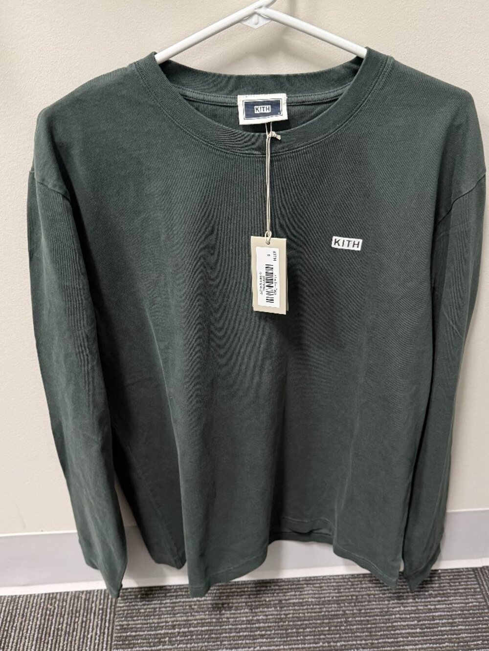 Kith Long Sleeve LAX Tee - Taiga (Green) - Men's Small